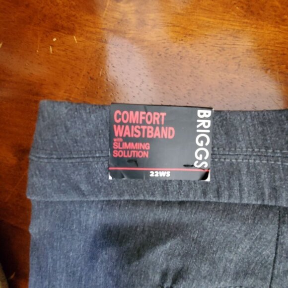 Briggs Womens Heather Grey Comfort Waistband Slimming Pants Size 22WS - Picture 5 of 12